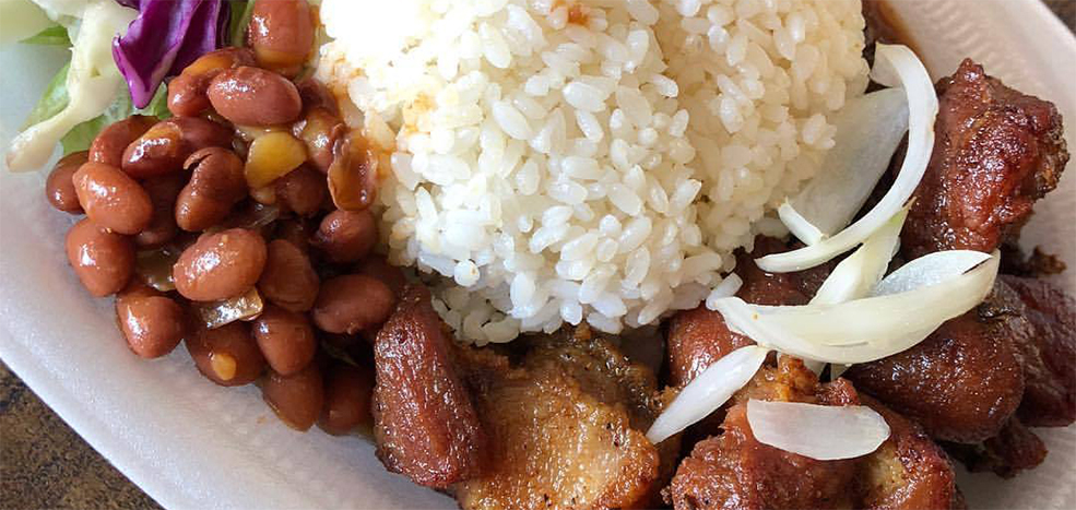 Arroz Blanco con Habichuelas y Carne